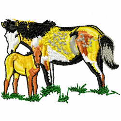 Horses Embroidery Design 6